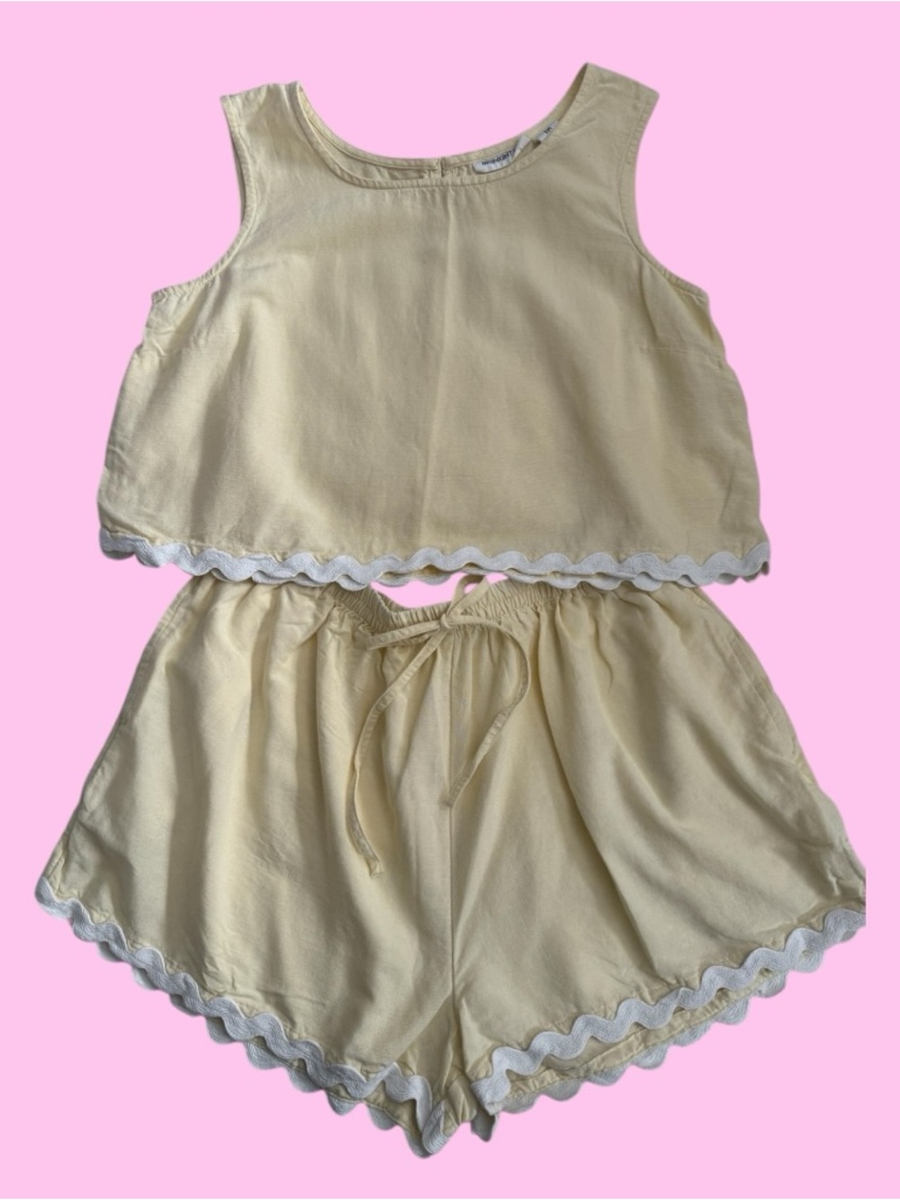 Midnight Sky Linen Blend Yellow Matching Set